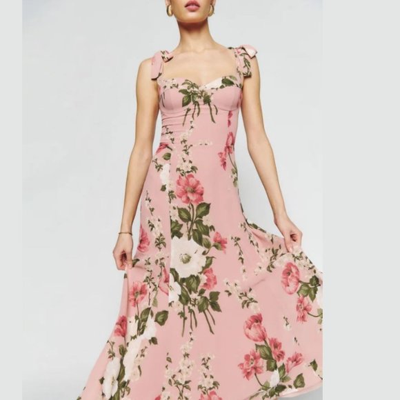 Reformation Nadira Dress + Rose Garden | NWOT - Picture 2 of 12